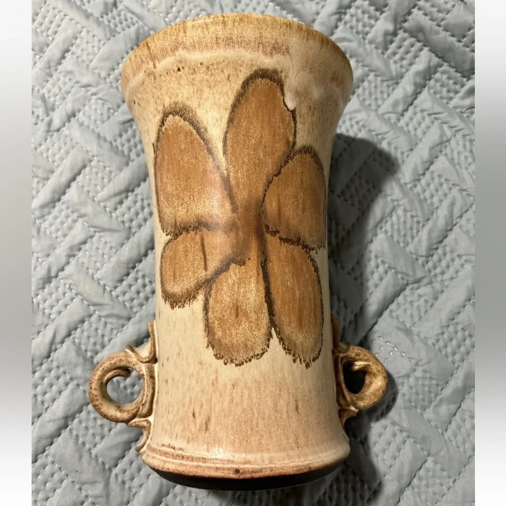 Pottery Vase 9.25” Flower